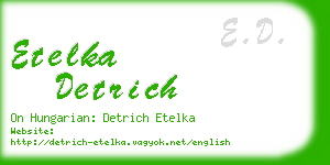 etelka detrich business card